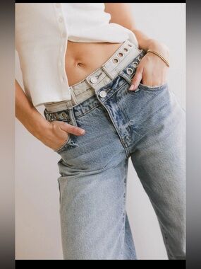 Cierra double waist Light Blue Wide-Leg Women’s Jeans 27